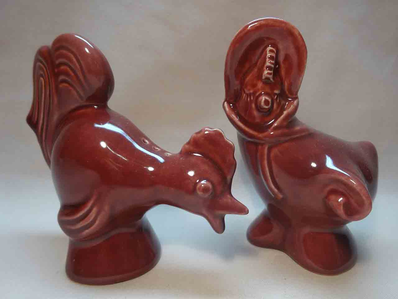 Pacific Pottery salt and pepper shakers - chickens