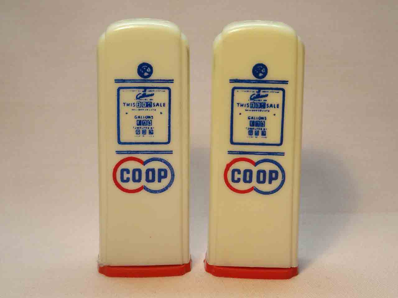 Advertising plastic gas pumps - Co Op